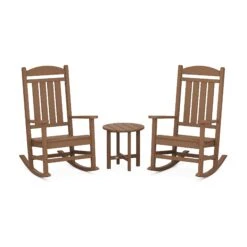 POLYWOOD Presidential 3-Piece Rocker Set -HomeNest Store Presidential 3 Piece Rocker Set PWS109 1 TE Teak