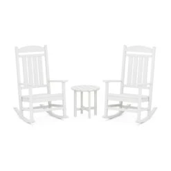 POLYWOOD Presidential 3-Piece Rocker Set -HomeNest Store Presidential 3 Piece Rocker Set PWS109 1 WH White