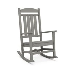 POLYWOOD Presidential Outdoor Rocking Chair -HomeNest Store Presidential Outdoor Rocking Chair R100GY Slate Grey