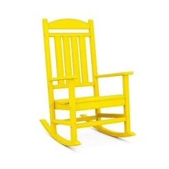 POLYWOOD Presidential Outdoor Rocking Chair -HomeNest Store Presidential Outdoor Rocking Chair R100LE Lemon