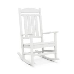 POLYWOOD Presidential Outdoor Rocking Chair -HomeNest Store Presidential Outdoor Rocking Chair R100WH White