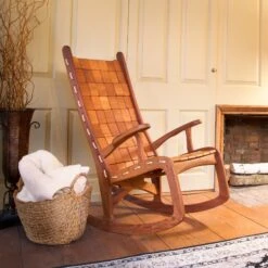 Quilted Vermont Cherry Rocking Chair -HomeNest Store Quilted Vermont Rocking Chair Cherry Life 1