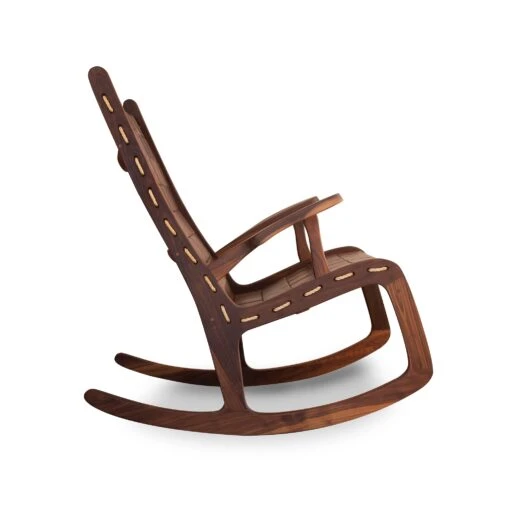 Quilted Vermont Walnut Rocking Chair - Image 3