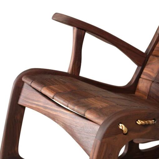 Quilted Vermont Walnut Rocking Chair - Image 11