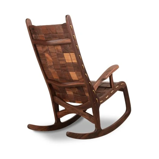 Quilted Vermont Walnut Rocking Chair - Image 13