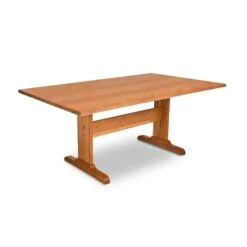 Rectangular Trestle Solid Top Table