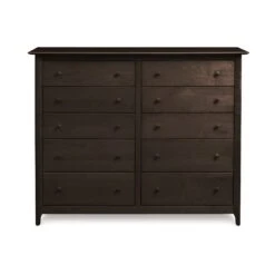 Sarah 10-Drawer Dresser -HomeNest Store Sarah Cherry 10 Drawer Dresser Smoke Cherry