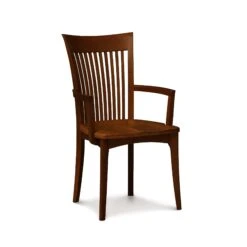 Sarah Shaker Cherry Chair With Wooden Seat -HomeNest Store Sarah Cherry Arm Chair With Wood Seat Cognac Cherry