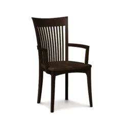 Sarah Shaker Cherry Chair With Wooden Seat -HomeNest Store Sarah Cherry Arm Chair With Wood Seat Smoke Cherry