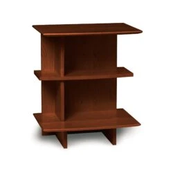 Sarah Open Shelf Nightstand -HomeNest Store Sarah Cherry Left Open Shelf Nightstand Cognac Cherry