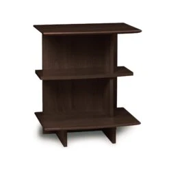 Sarah Open Shelf Nightstand -HomeNest Store Sarah Cherry Right Open Shelf Nightstand Smoke Cherry