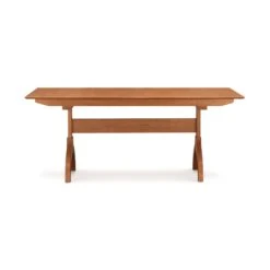 Sarah Shaker Trestle Extension Table -HomeNest Store Sarah Cherry Trestle Extension Table 2