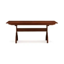 Sarah Shaker Trestle Extension Table -HomeNest Store Sarah Cherry Trestle Extension Table 38x60 Cognac Cherry