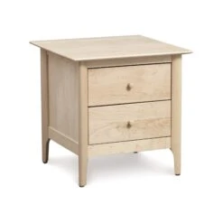 Sarah 2-Drawer Nightstand -HomeNest Store Sarah Maple 2 Drawer Nightstand 24 Inch Parchment Maple