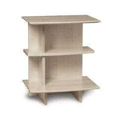 Sarah Open Shelf Nightstand -HomeNest Store Sarah Maple Left Open Shelf Nightstand Parchment Maple