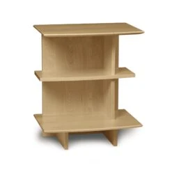 Sarah Open Shelf Nightstand -HomeNest Store Sarah Maple Right Open Shelf Nightstand Natural Maple