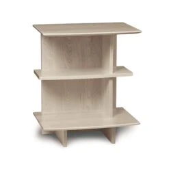 Sarah Open Shelf Nightstand -HomeNest Store Sarah Maple Right Open Shelf Nightstand Parchment Maple
