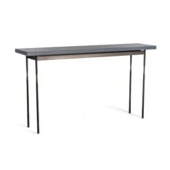 Senza Wood Top Console Table -HomeNest Store Senza Wood Top Console Table Dark Smoke Grey Maple