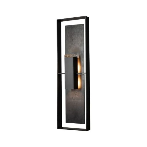 Shadow Box Tall W/Slate Dark Sky Friendly Outdoor Sconce