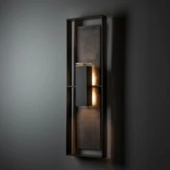 Shadow Box Tall W/Slate Dark Sky Friendly Outdoor Sconce -HomeNest Store Shadow Box Tall Slate Dark Sky Friendly Outdoor Sconce 4