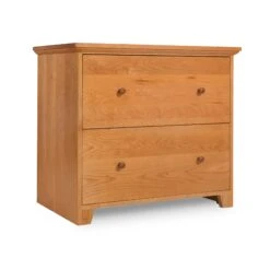 Shaker 2-Drawer Lateral File Cabinet -HomeNest Store Shaker 2 Drawer Lateral Filing Cabinet Natural Cherry
