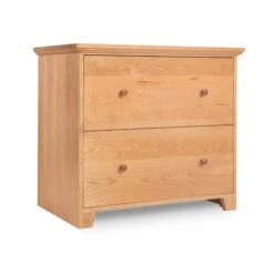 Shaker 2-Drawer Lateral File Cabinet -HomeNest Store Shaker 2 Drawer Lateral Filing Cabinet Natural Maple