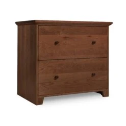Shaker 2-Drawer Lateral File Cabinet -HomeNest Store Shaker 2 Drawer Lateral Filing Cabinet Natural Walnut