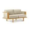 Sierra Upholstered Loveseat With Upholstered Panels -HomeNest Store Sierra Cherry Upholstered Loveseat with Upholstered Panels