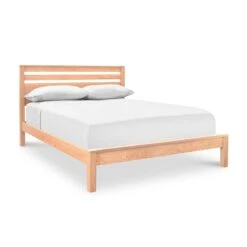 Skyline Panel Bed -HomeNest Store Skyline Panel Bed Queen Natural Maple Maple Caps