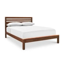 Skyline Panel Bed -HomeNest Store Skyline Panel Bed Queen Natural Walnut Cherry Caps