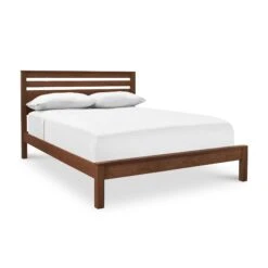Skyline Panel Bed -HomeNest Store Skyline Panel Bed Queen Natural Walnut Walnut Caps