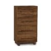 Sloane 5-Drawer Narrow Chest -HomeNest Store Sloane Walnut 5 Drawer Narrow Chest
