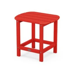POLYWOOD South Beach Adirondack 18" Side Table -HomeNest Store South Beach Adirondack 18 Inch Side Table SBT18SR Sunset Red