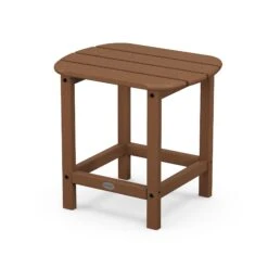 POLYWOOD South Beach Adirondack 18" Side Table -HomeNest Store South Beach Adirondack 18 Inch Side Table SBT18TE Teak
