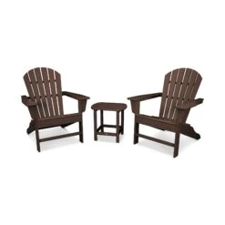 POLYWOOD South Beach Adirondack 3-Piece Set -HomeNest Store South Beach Adirondack 3 Piece Set PWS175 1 MA Mahogany