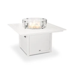 Square 42" Fire Pit Table - White - Floor Model
