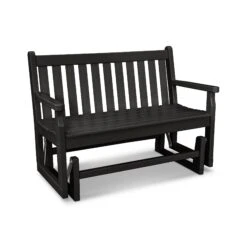POLYWOOD Traditional Garden 48" Glider Bench -HomeNest Store Traditional Garden 48 Inch Glider Bench TGG48BL Black