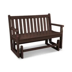 POLYWOOD Traditional Garden 48" Glider Bench -HomeNest Store Traditional Garden 48 Inch Glider Bench TGG48MA Mahogany