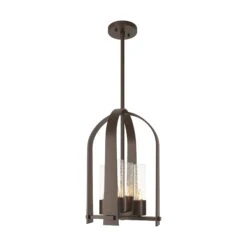 Triomphe Outdoor Lantern -HomeNest Store Triomphe Outdoor Lantern Coastal Bronze Seeded Clear