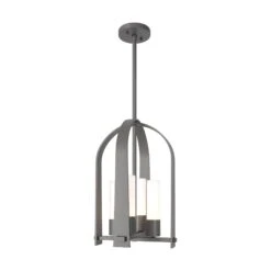 Triomphe Outdoor Lantern -HomeNest Store Triomphe Outdoor Lantern Coastal Burnished Steel Opal
