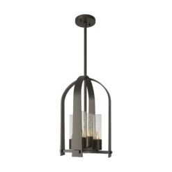Triomphe Outdoor Lantern -HomeNest Store Triomphe Outdoor Lantern Coastal Dark Smoke Seeded Clear