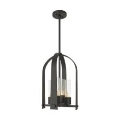 Triomphe Outdoor Lantern -HomeNest Store Triomphe Outdoor Lantern Natural Iron Seeded Clear