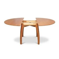 Vermont Modern Round PedestalExtension Table -HomeNest Store Vermont Modern Extension Pedestal Table 4