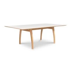 Vermont Modern Extension Trestle Table -HomeNest Store Vermont Modern Rectangular Trestle Extension Table 48x72 1Ext Natural Maple