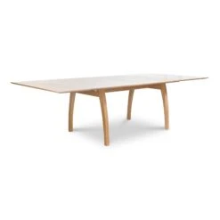 Vermont Modern Extension Trestle Table -HomeNest Store Vermont Modern Rectangular Trestle Extension Table 48x72 2Ext Natural Maple