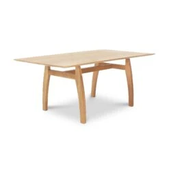 Vermont Modern Solid Top Trestle Table -HomeNest Store Vermont Modern Rectangular Trestle Solid Top Table 36x60 Natural Maple