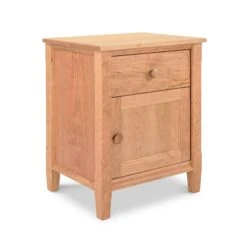 Vermont Shaker 1-Drawer Nightstand With Door -HomeNest Store Vermont Shaker 1 Drawer 1 Door Nightstand Natural Maple
