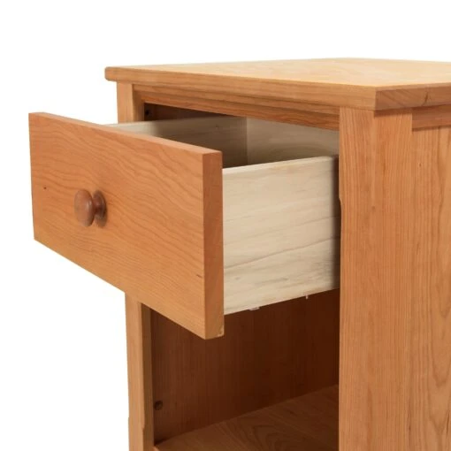 Vermont Shaker 1-Drawer Enclosed Shelf Nightstand - Image 3