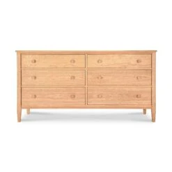 Vermont Shaker 6-Drawer Dresser -HomeNest Store Vermont Shaker 6 Drawer Dresser Natural Maple