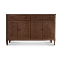 Vermont Shaker Large 60" Sideboard -HomeNest Store Vermont Shaker 60 Inch Large Sideboard Natural Walnut